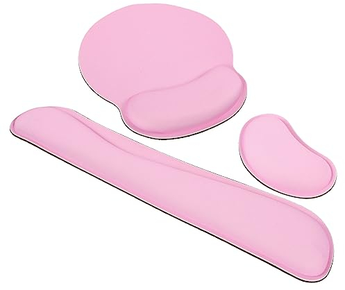 EXCEART Ergonomisches Mauspad mit Handgelenkauflage aus Schwamm und Baumwolle Komfortable Position für Studium und Arbeit