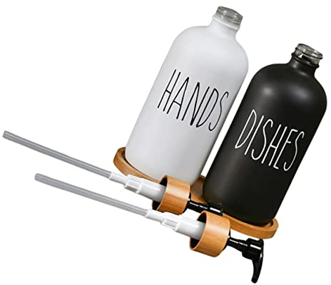 Seifenspender aus Glas mit Pumpdesign, Nachfüllbar, 1 Satz