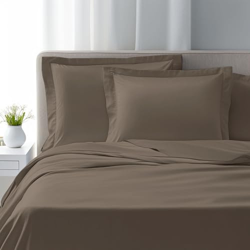 domus&trend - Completo Letto Matrimoniale con Lenzuola Matrimoniali Cotone Percalle 100% 255x295 + 1 Lenzuolo con Angoli Matrimoniale Coprimaterasso Sotto 200x180x30 + 2 Federe Cuscino Letto 50x80