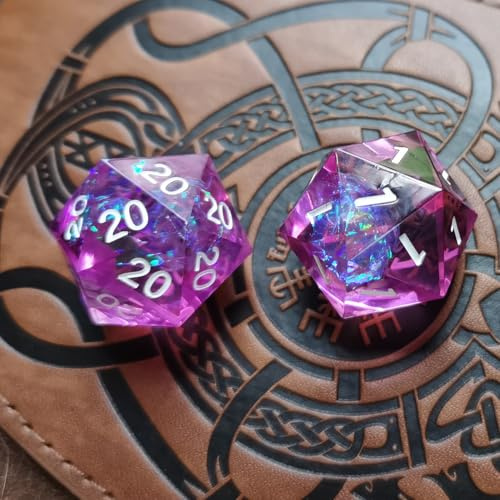 Meokkaebi Set di dadi D20 Roll of Fate – All Natural 20 o All Natural 1 – Progettato per giocatori di D & D in cerca di vittorie o fallimenti epici