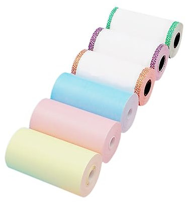 OFFSCH 6 Stücke Buntes Thermopapier Kassendruckpapier Farbiges Druckpapier Buntes Druckpapier Schreibmaschinenpapier Für Zuhause Kommerzielles Etikettenpapier Thermopapier Für Zuha