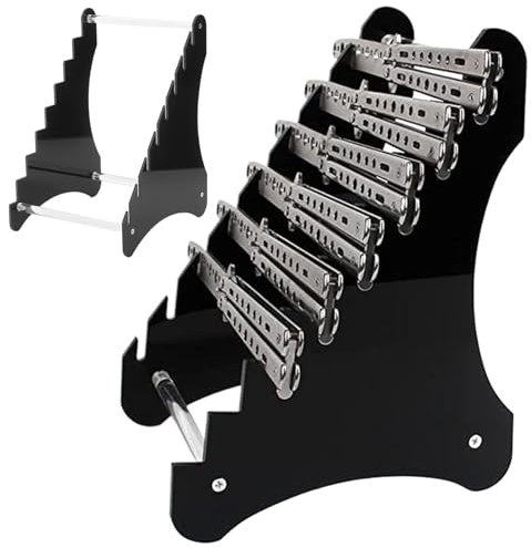 Xweptuy Knife Display Case, Acrylic Knife Display Stand, Black Storage, Holder for, Storage Shelf for Exhibition, Dagger