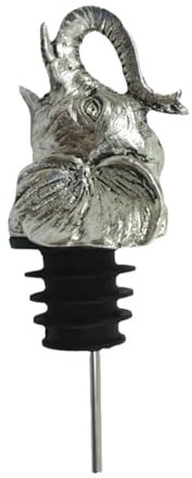 Kirsite Elephant Head Bottle Stopper Decorative Elephant Head Wine Stopper Stable Wine Pourer Add Charm to Parties