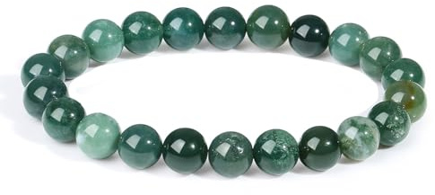 XIANNVXI 8mm Perlenarmband Herren Armband Kristalle Echte Steine Armbänder Damen Elastisches Armband