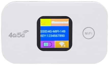 CCYLEZ 5g Hotspot Mobile, Router WiFi Portatile da 300 Mbps, Display LED, Slot SIM, Supporto di 10 Utenti, Hotspot WiFi Sbloccato per il Campeggio di Viaggio
