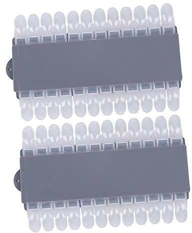BESTYASH Carte D'affichage des Couleurs Manucure 24 Pièces Détachables Taille Moyenne Gris Nuancier Vernis à Ongles pour Salon et Boutique