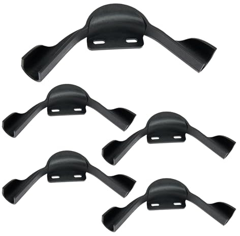 5-Pack HeSun PEX PPSU Bend Support with Mounting Plate, 90 Degree 3/4 inch Black Tubing Pipe Hanger