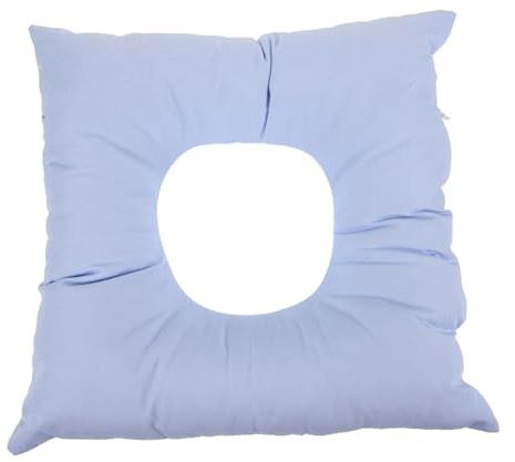 LALADEFIEE Oreiller Spa De Massage Pour Visage Ouverture Ergonomique, Coussin En Coton Bleu Pour Table De Massage, Support Cervical Confortable Pour Salon De Beauté Et Soins Esthétiques
