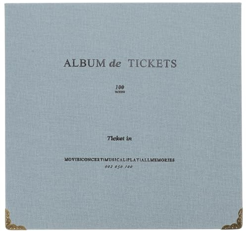 SAFIGLE Álbum de Tickets y Recibos Resistente para Almacenamiento de Fotos y Documentos Colección Multiusos para Entradas de Conciertos y Recuerdos Diseño Sencillo y Duradero