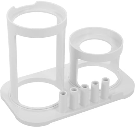 DECOMELODY Soporte Minimalista Bucal para Diseño Irrigador Plástico Blanco Ahorro de Espacio Acceso Rápido Moderna y Baño y Encimera