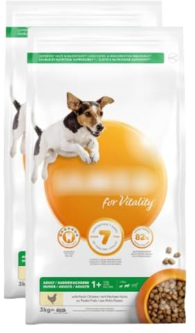 (2 Pack) Adult Small & Medium Dry Dog Food 3kg - Chicken - With Proactive Nutrition, Is Rich In Succulent Roast Chicken, With Selected Natural Ingredients.