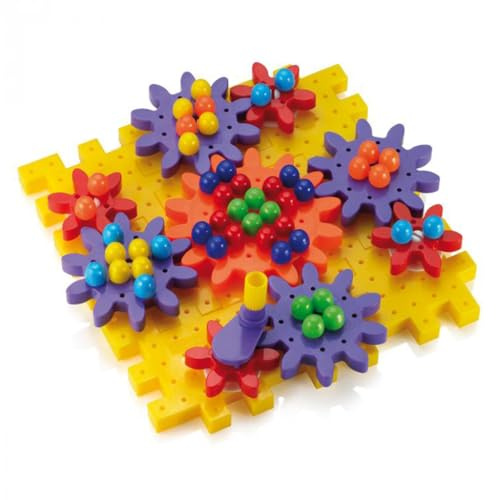 Quercetti - Georello Basic - Bauspiel, Zahnräder-Spiel
