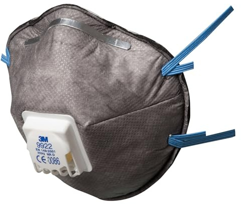 3M™ Respiratore monouso 9922, con carboni attivi (per Vapori Organici), FFP2 NR D, con valvola