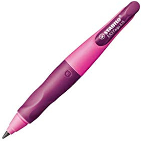 Ergonomischer Druck-Bleistift für Rechtshänder - STABILO EASYergo 3.15 in pink/lila - inklusive 1 dicken Mine - Härtegrad HB & Spitzer