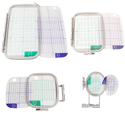 YICBOR Set of 4 Embroidery Hoops for Brother Babylock Sewing Machine SA442 SA443 SA444 SA445 (HM-3)