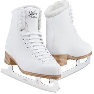 Jackson Ultima Jackson Classic Softskate Patines artísticos para Mujeres y niñas en Blanco, Patines de Hielo de Calidad olímpica, Talla 5.0 para Mujer, JC380.FL.050