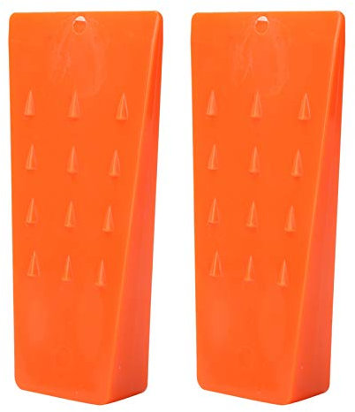 2PCS Plastic Felling Wedges Portable Tree Cutting Wedges Logging Supplies Chainsaw Accessories (Orange)