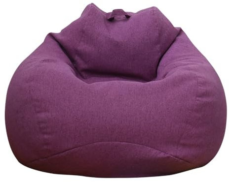 BAODBF Puf Sin Relleno, Funda de Puf para Dormitorio, Salón, Oficina - Estilo Pera (100 × 120 cm, Violeta)