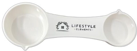 All in One Measuring Spoon with 1 Tbsp, 1 TSP, 1/2 TSP, 1/4 TSP Measures - Plastic - Use for Dry Ingredients or Liquids - Durable Rugged Dishwasher Safe - Made in USA - Versatile Kitchen Tool