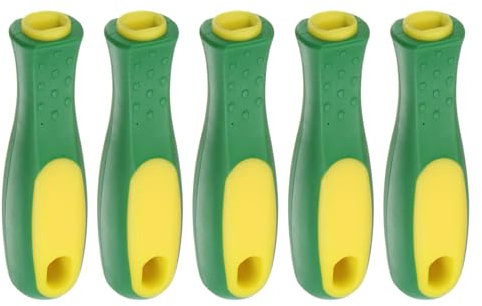 sourcing map 5 Stück Feilenheft Gummi 110mm Länge 10,8×6,3mm Rechteckiges Loch Ergonomische Feilengriff für 12 Flach- und Halbrundmetallfeilen