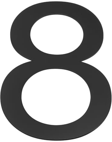 PATIKIL 6 Self-adhesive House Numbers for Outside Stick On, 1 Pcs Stainless Steel Address Visibility Signs for House Address Outside Garden Door Mailbox Decor Office Number, Number 8
