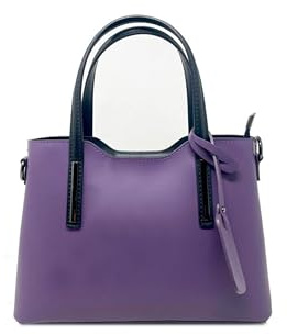 Chicca Borse Borsa a Mano Elegante Donna in Pelle Italiana Rigida Taglia Media con Tracolla