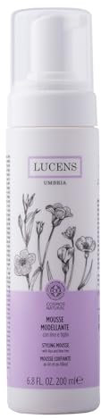 Lucens - Mousse Modellante Ecologica per Asciugatura, 97% Ingredienti Naturali, Sostiene le Radici e Conferisce Volume, Ideale per Capelli Ricci, Modellamento Facile e Tenuta Naturale, 200 ml