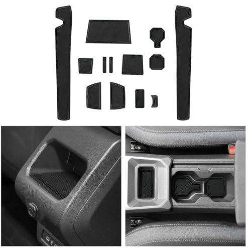 CDEFG Compatible with Dacia Duster 3 III 2024-2025 Rubber Mats Centre Console Non-Slip Car Mat (Black)