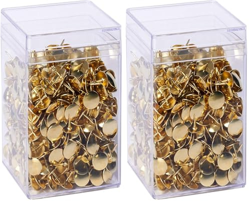 ALCO-Albert 136G - Reißnägel GARANT, Durchmesser 9,5 mm, Dose mit 750 Stück, Gold (Packung mit 2)