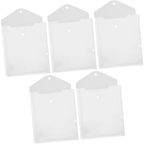 Lurrose 5 Stück Blattschutzhüllen Im A4-format 11-loch-ordnertaschen Fotoschutzhüllen Schnalle Einfach Zu Verwenden Für Büro Und Zuhause