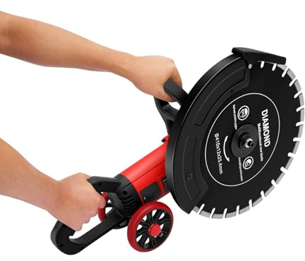 MINRS Betonsäge Elektrische Steinsäge 5800W Betontrennsäge 410 mm Scheibendurchmesser 3000r/min Nass-/Trocken Steinschneidemaschine für Materialien wie Stahl, Marmor, Granit, Zement, Holz