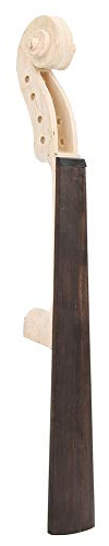 Nutriess Cuello de violín de arce con ébano Diapasón Negro 4/4 Accesorios de instrumentos musicales para montaje y reparación de violín