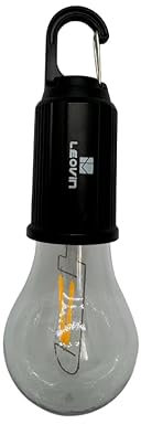 SQUADO Lanterna LED da Campeggio USB Ricaricabile, 3 Modalità di Illuminazione, con Gancio, Portatile per Tenda, Escursionismo, Pesca