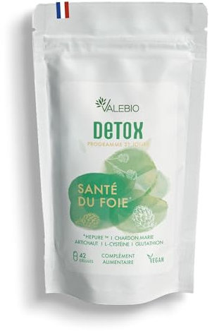 Détox Foie I Confort Digestif & Bien-Être Global I Complexe Végétal à base de Chardon-Marie, Artichaut I 42 Gélules Vegan I Fabriquée en France I Valebio