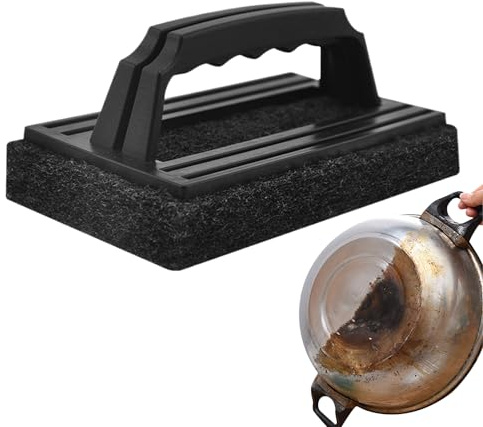 Herramienta de limpieza para barbacoa, cepillo limpiador de parrilla, rascador de rejilla de cocción exterior, implementación de lavandería, limpiador de parrilla de alto rendimiento con mango largo