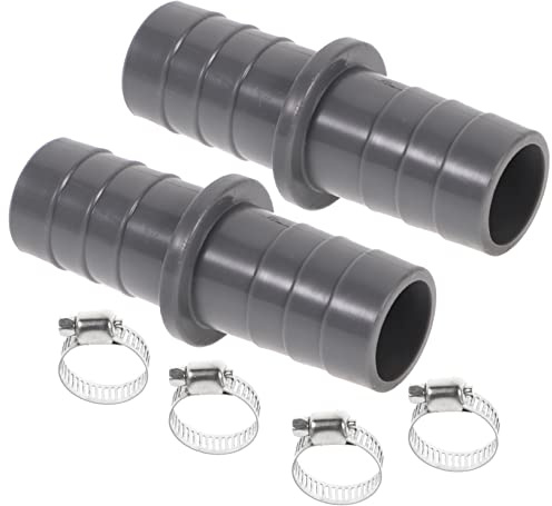 GOOHOCHY 2 Juegos Adaptador De Extensión De Manguera De Drenaje De Lavadora 21mm Con 4 Abrazaderas De Acero Inoxidable Para Conexión Resistente y Sellado Seguro Lavadoras y Lavavajillas