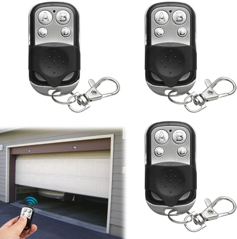 Telecommande Universelle Portail, 3 Pièces Telecommande Universelle Porte Garage Compatible 433.92 MHz à 4 Boutons Touches Copieuse Pour Porte de Garage et Voiture