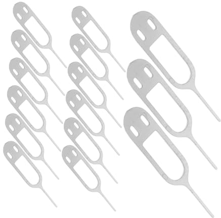 Sewroro 50 Pièces Outil Éjection de Carte Sim Acier Inoxydable Aiguille pour Retrait Facile de Carte Accessoire Compatible avec Divers Téléphones Mobiles
