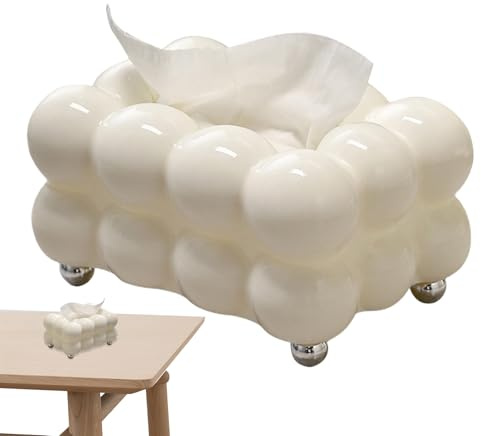 Taschentuchbox Bubble - Dekorative Kosmetiktücher Box | Gesichtspapier Organizer Spender | Taschentuchbox Abdeckung | Papier Aufbewahrungsbox Für Auto, Badezimmer, Tisch, Zuhause