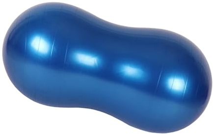 Aymzbd Ball de Peanuts Pelota Sensorial para Niños Y Adultos Pelota de Equilibrio con Bomba Asiento Flexible de PVC Reforzado Diseño de Peanut Que Evita, Azul