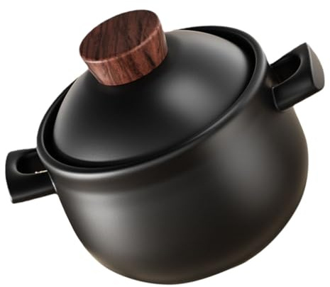 Hohopeti Marmite En Terre Cuite 2,5l Cocotte En Céramique Résistante à Haute Température Pour Cuisson Au Gaz Marmite Cuisine Maison Pour Soupe Et Ragoût Usage Domestique