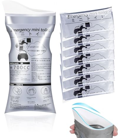 DAFNE 8 Pièces Sac à Urine Jetable, 700ml Sacs Sac Urinoir de Voyage, Sacs d'Urine, Sac à Pipi Voiture pour Homme, Femme, Sac a vomi Sacs de Pipi pour Femmes Hommes Camping Voiture