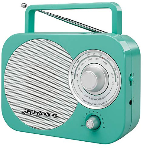 Portable AM/FM Radio in Teal