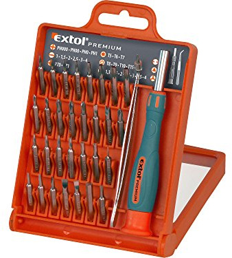 EXTOL PREMIUM Set di 32 cacciaviti con punte per orologiaio
