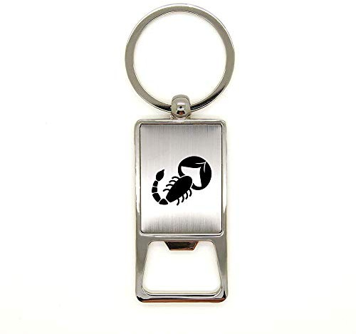 Porte clé en métal alu brossé Scorpion décapsuleur gravure laser