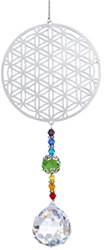 H&D - Colgante de cristal con forma de arco iris