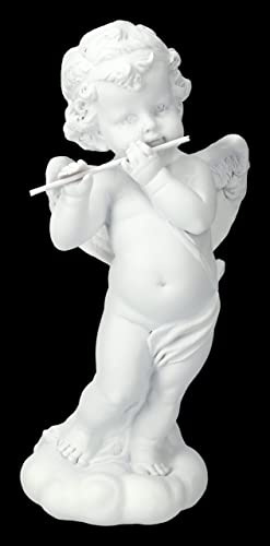 Engel Figur Putte spielt Flöte 22 cm | Deko Engelchen