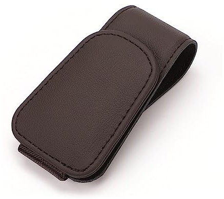 LOKORI 1Pcs Auto-Brillenhalter für BMW M4 G83 Cabrio 2021-2023,Auto Sonnenblende Gläser Box Sonnenbrille Clip Karte Ticket Halter Stehen Verschluss Zubehör,I-Brown