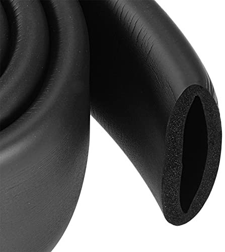 YOKIVE Schaumstoff Schläuche Gummi Isolierung Rohr Abdeckung| Handgriff Griffe Schutz Gut für Fitnessgeräte Kupfer Rohrleitung (Schwarz 50mm ID 64mm AD 2m)