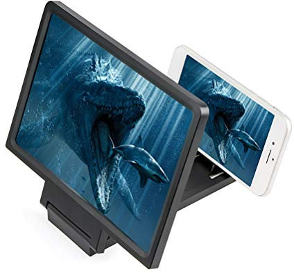 BONOOL 3D-Bildschirmverstärker, universelle Handy-Lupe, HD-Videoständer, Halterung, Klappbildschirm, vergrößerter Augenschutz, Halt